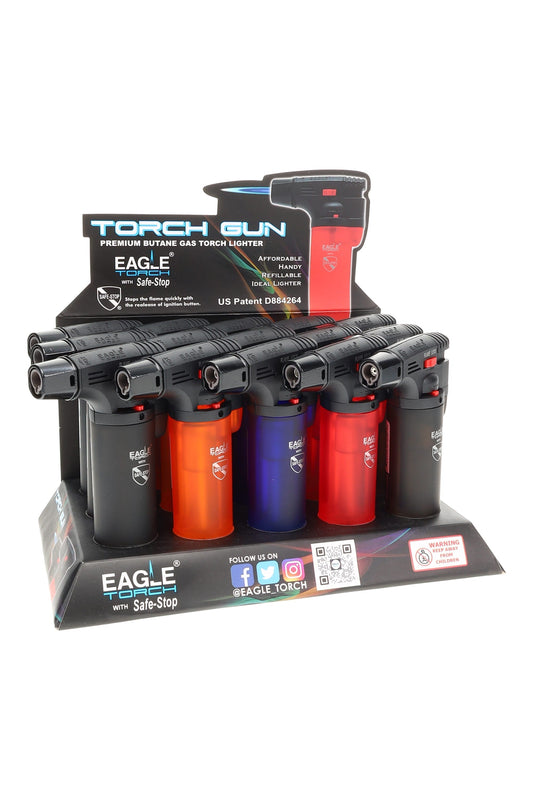 Eagle Torch Gun Lighter Display – 15-Pack