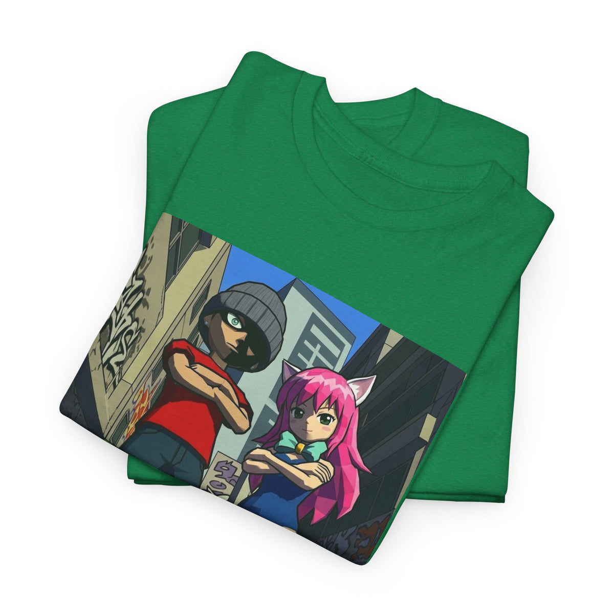 Urban Duo Standoff In Graffiti Alley Tee