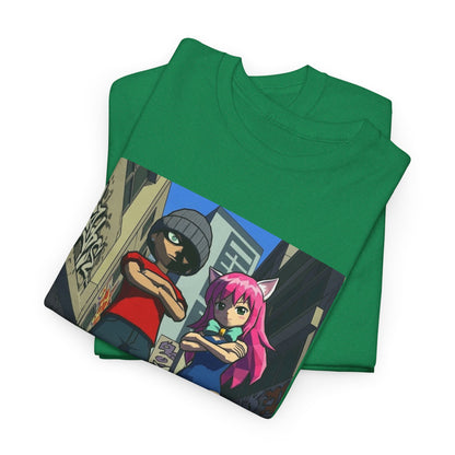 Urban Duo Standoff In Graffiti Alley Tee