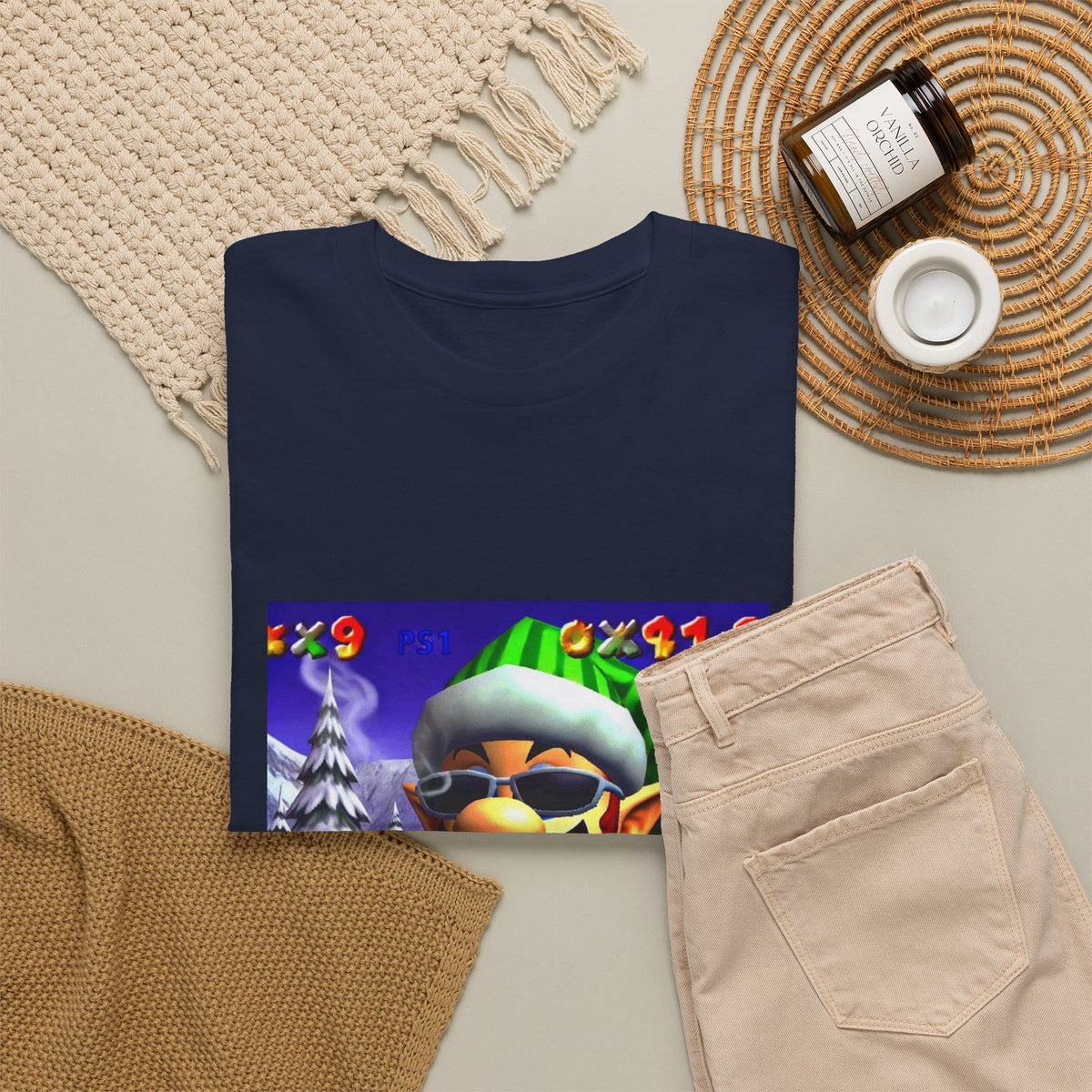 Elf Mario Smoking In Snowy Mountains