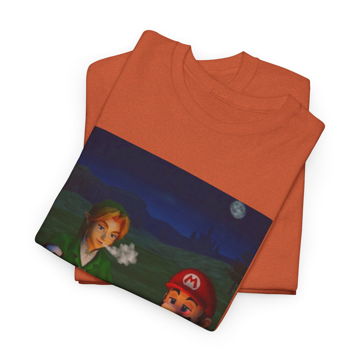 Link and Mario Campfire Smoke Session Tee