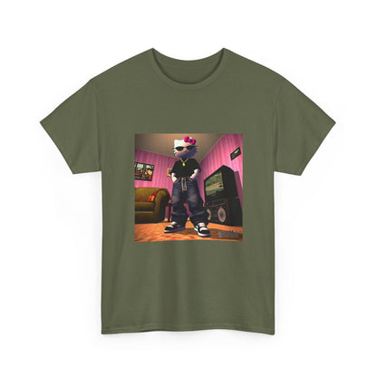 Gangsta Hello Kitty Chillin' In Low Poly Room Tee