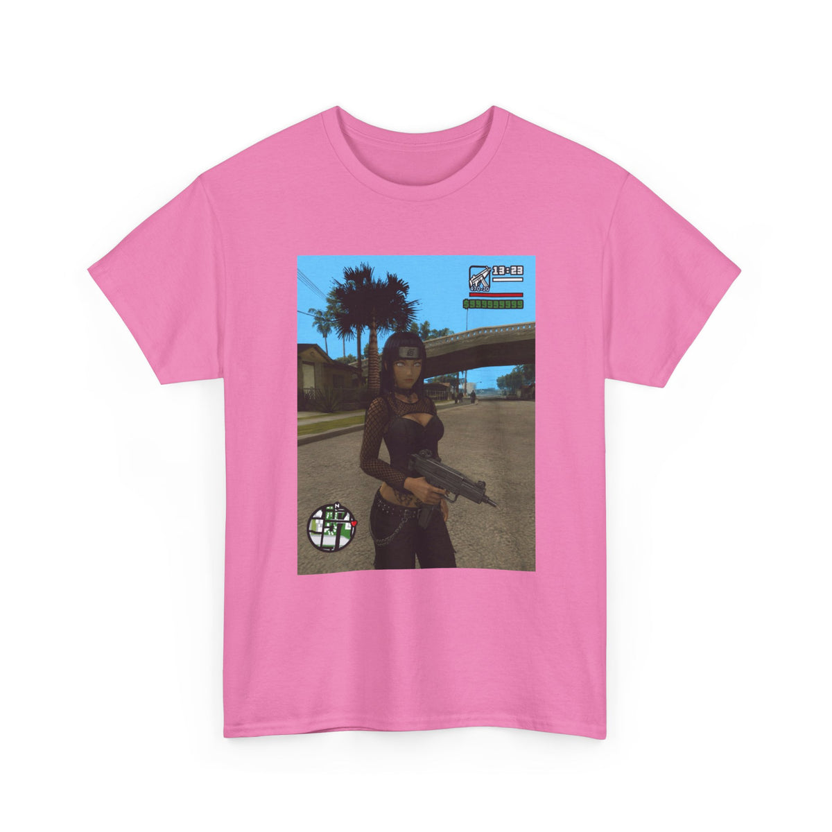 Anime Assassin Girl Holding Gun Tee