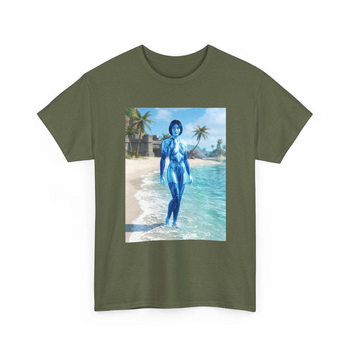 Cortana On Tropical Beach Tee