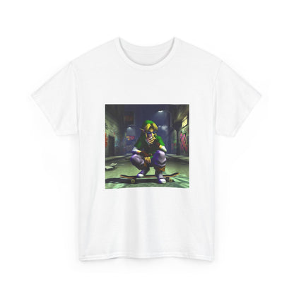 Edgy Link Smoking On Skateboard