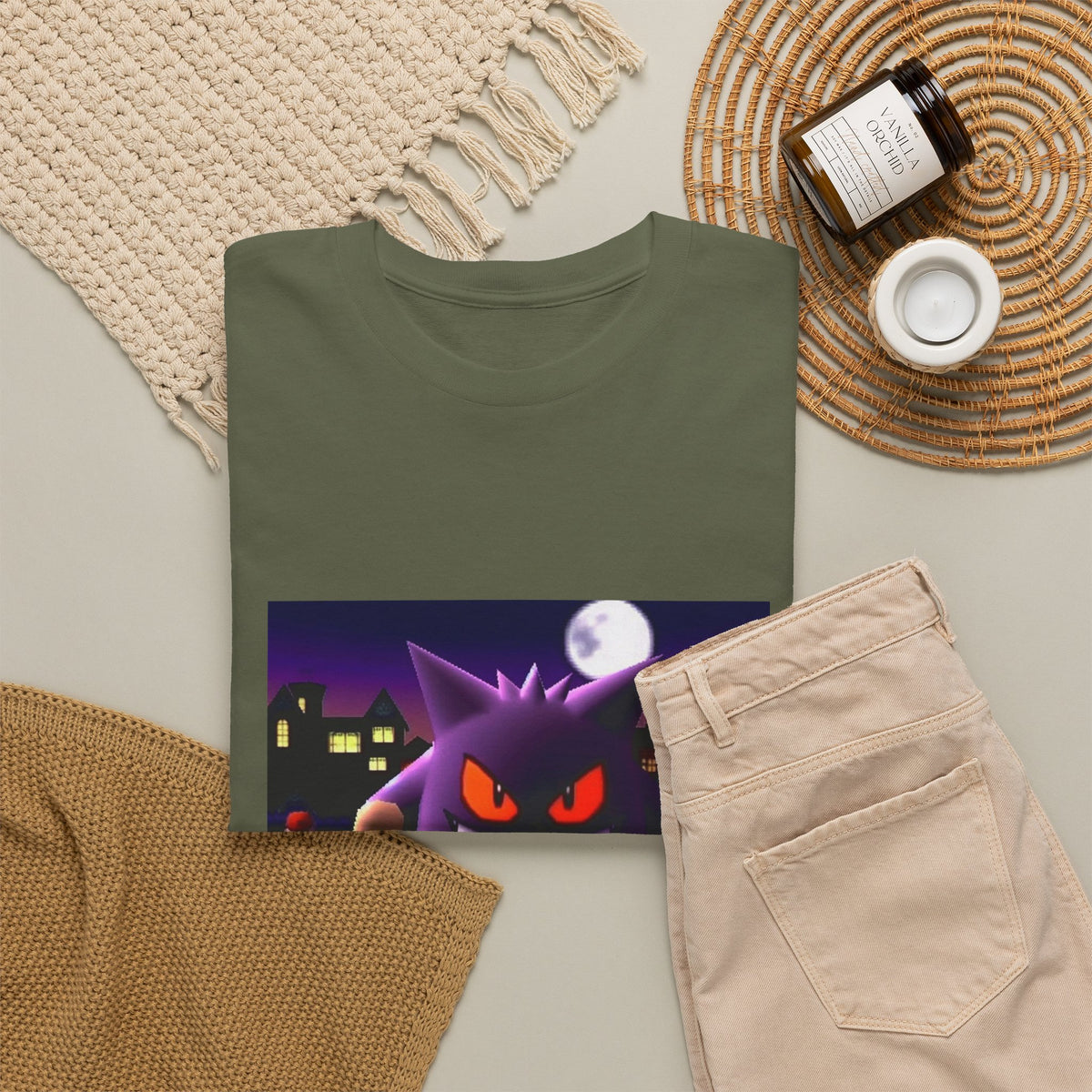 Gengar Lurking Under Moonlight Tee