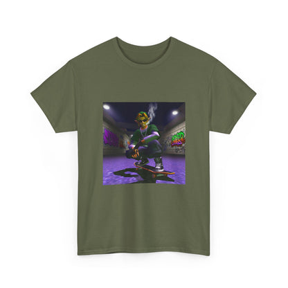 Stoner Link Skateboarding In Graffiti Alley Tee