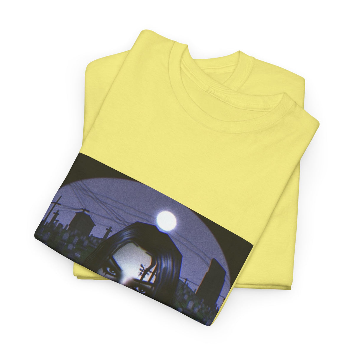 Goth Queen Smoking In Cemetery Moonlight Tee