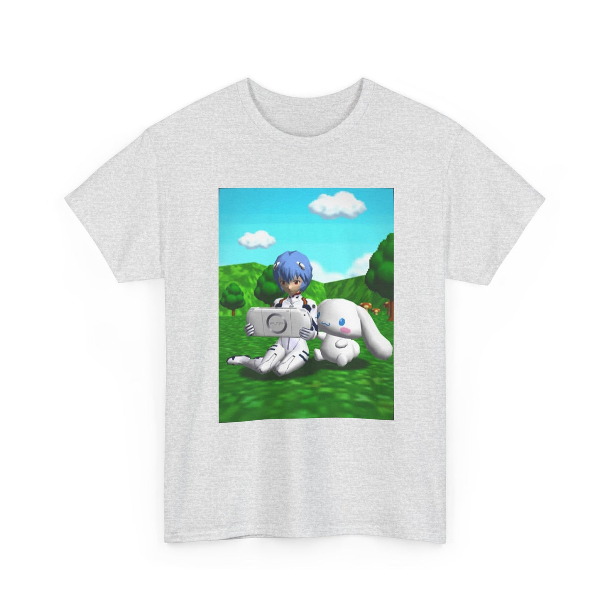 Rei Ayanami Gaming with Cinnamoroll Tee