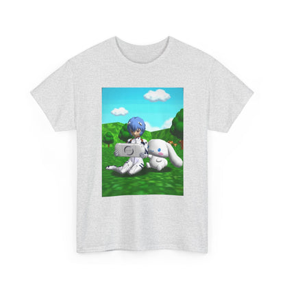 Rei Ayanami Gaming with Cinnamoroll Tee
