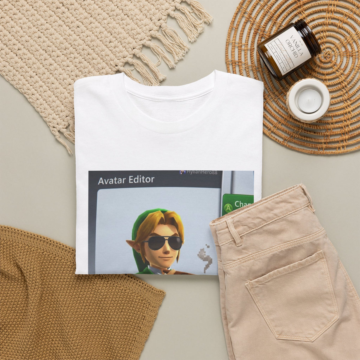 Hylian Hero Smoking A Stogie Tee