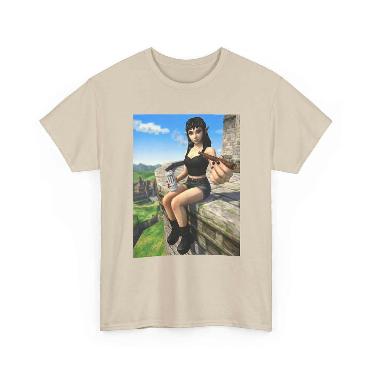 Edgy Elf Offering You A Blunt Tee