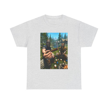 Dragonborn Khajiit Blazing In Skyrim Tee