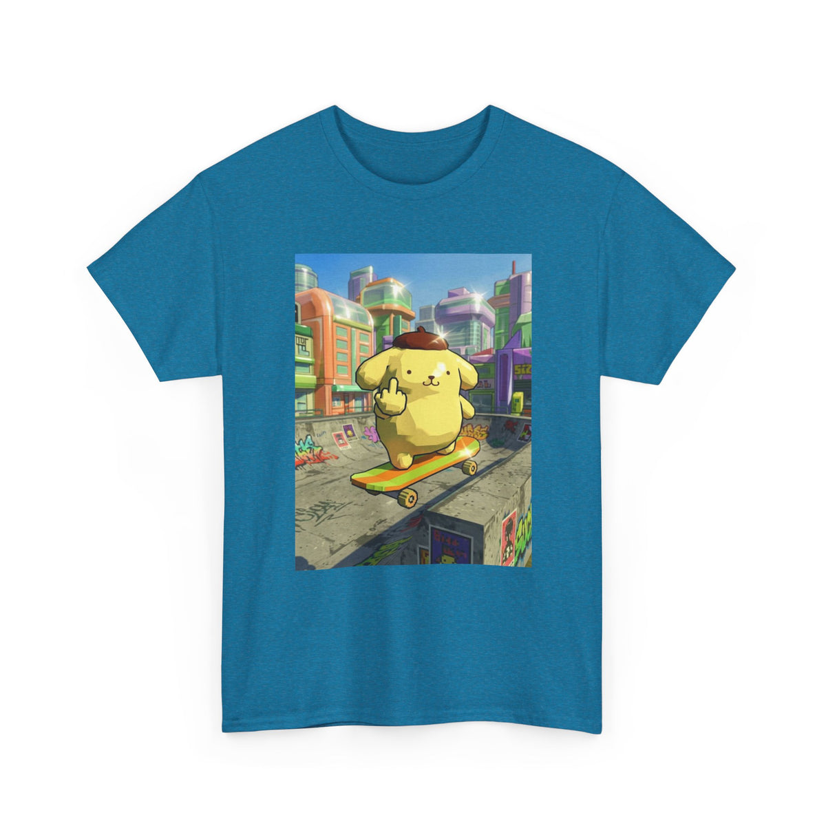 Pompompurin Flipping Bird Skate Park Tee