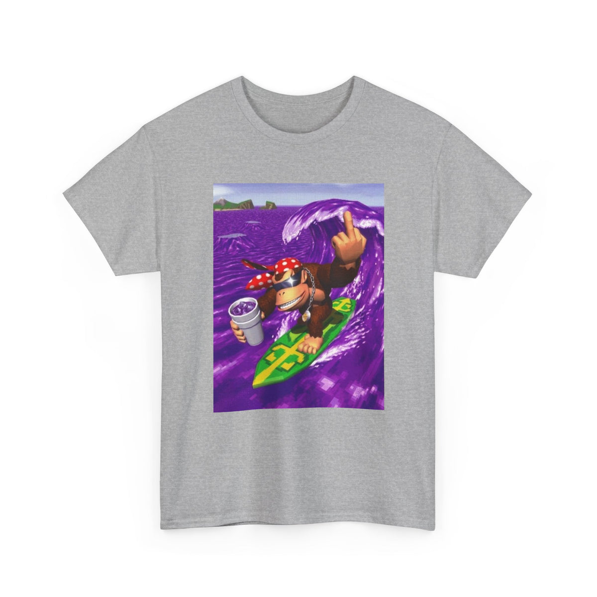 Diddy Kong Surfing Purple Wave Tee