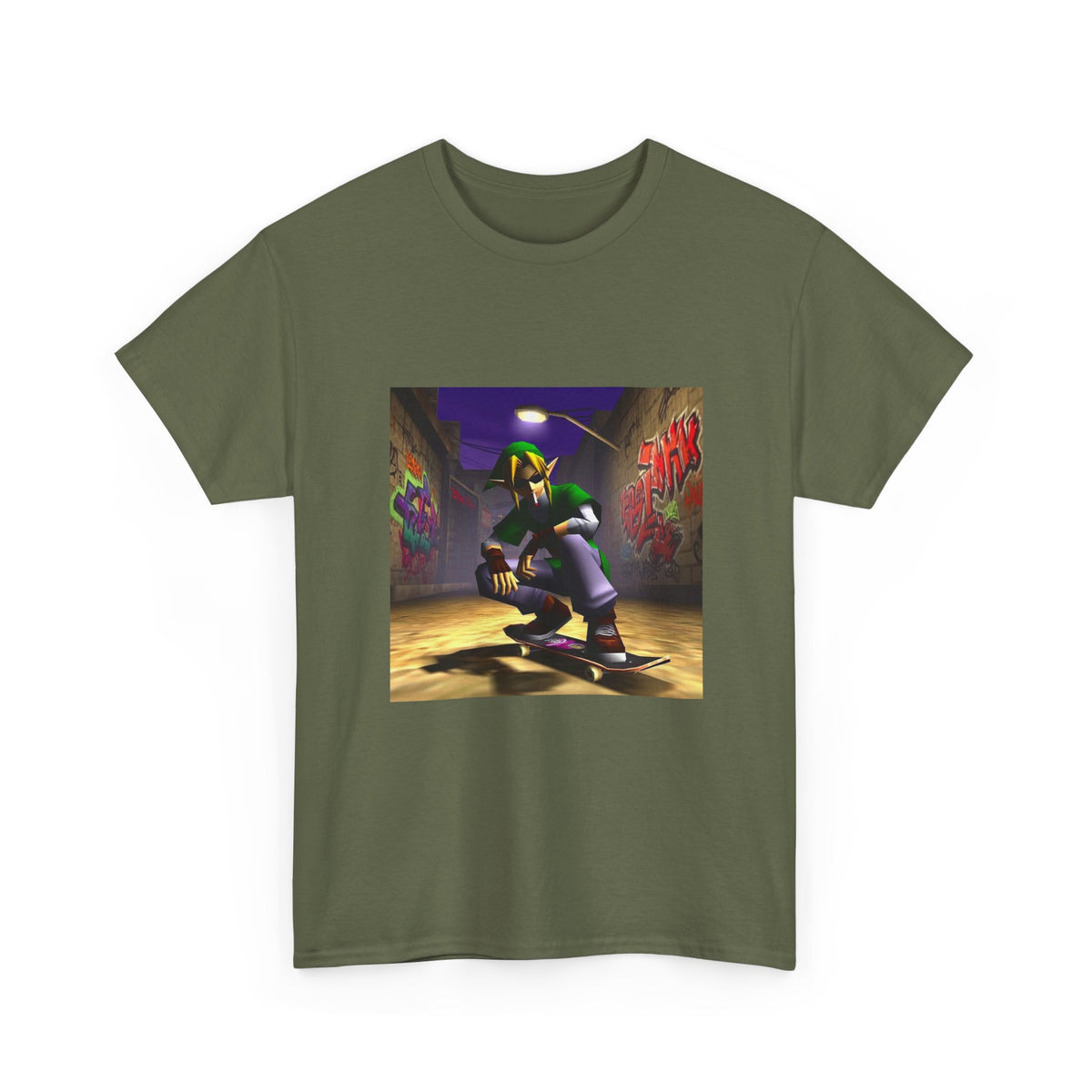 Skater Elf Smoking In Alleyway Tee