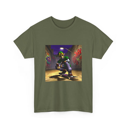 Skater Elf Smoking In Alleyway Tee