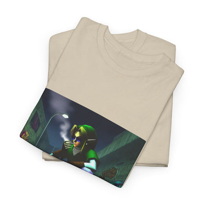 Skater Link Smoking In Dark Alley Tee