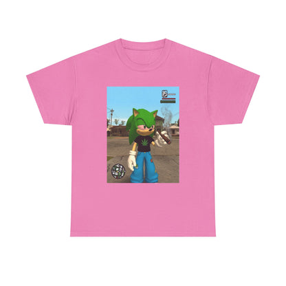 Green Hedgehog Smoking Blunt In San Andreas Tee