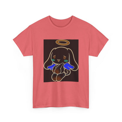 Melancholy Angel Dog Kneeling With Halo Tee