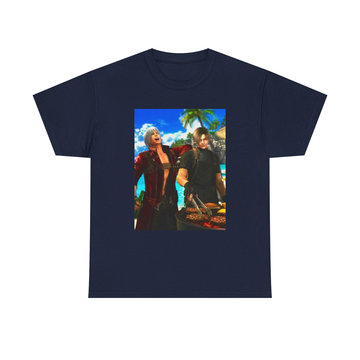 Dante and Leon Grilling on the Beach Tee