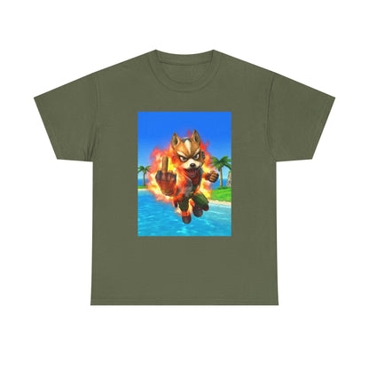 Fiery Fox Middle Finger Beach Tee