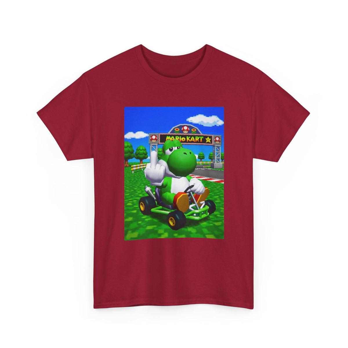 Yoshi Flipping Off In Mario Kart