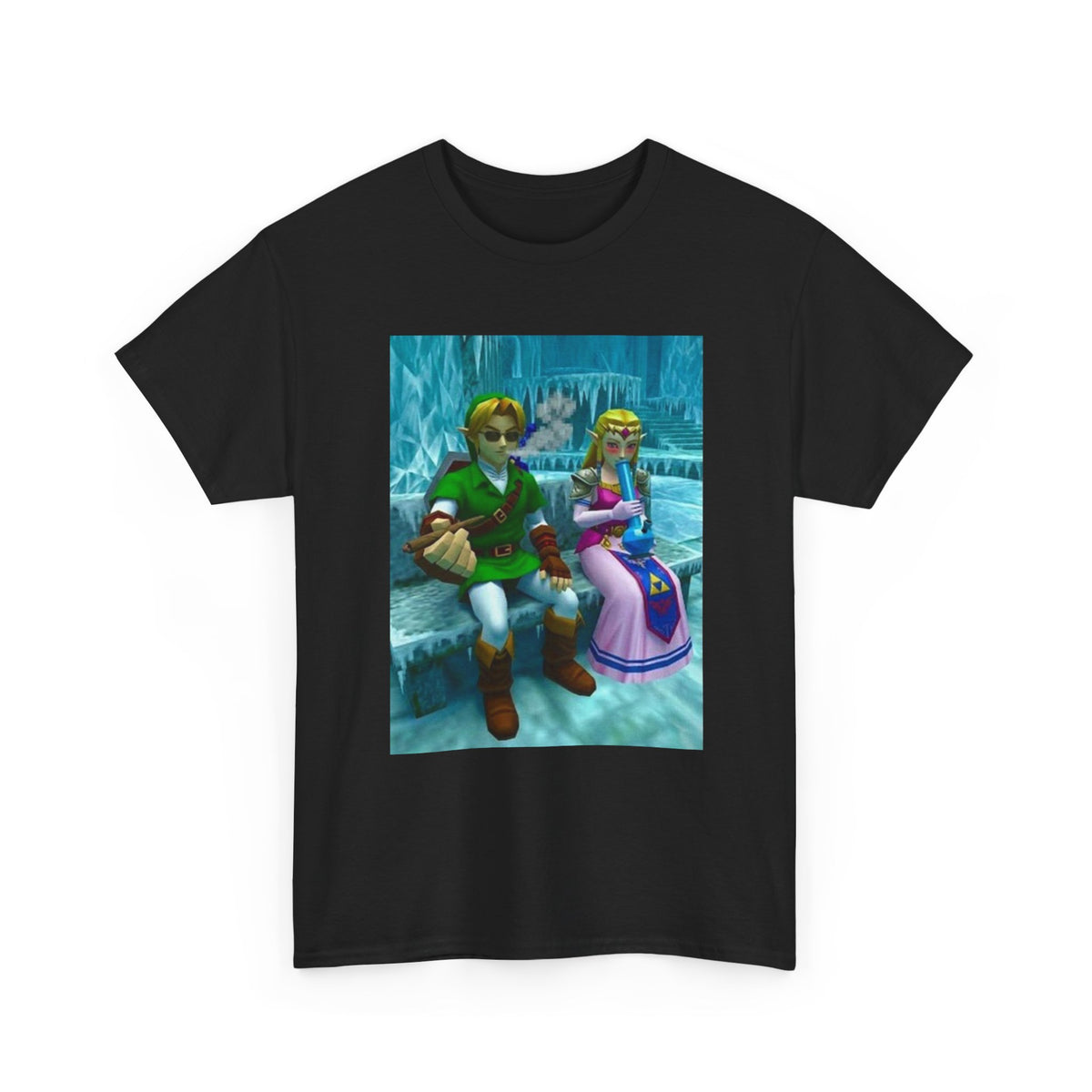 Link And Zelda Chilling In Ice Cavern