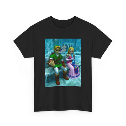 Link And Zelda Chilling In Ice Cavern
