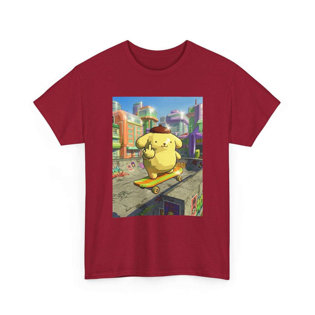 Pompompurin Flipping Bird Skate Park Tee