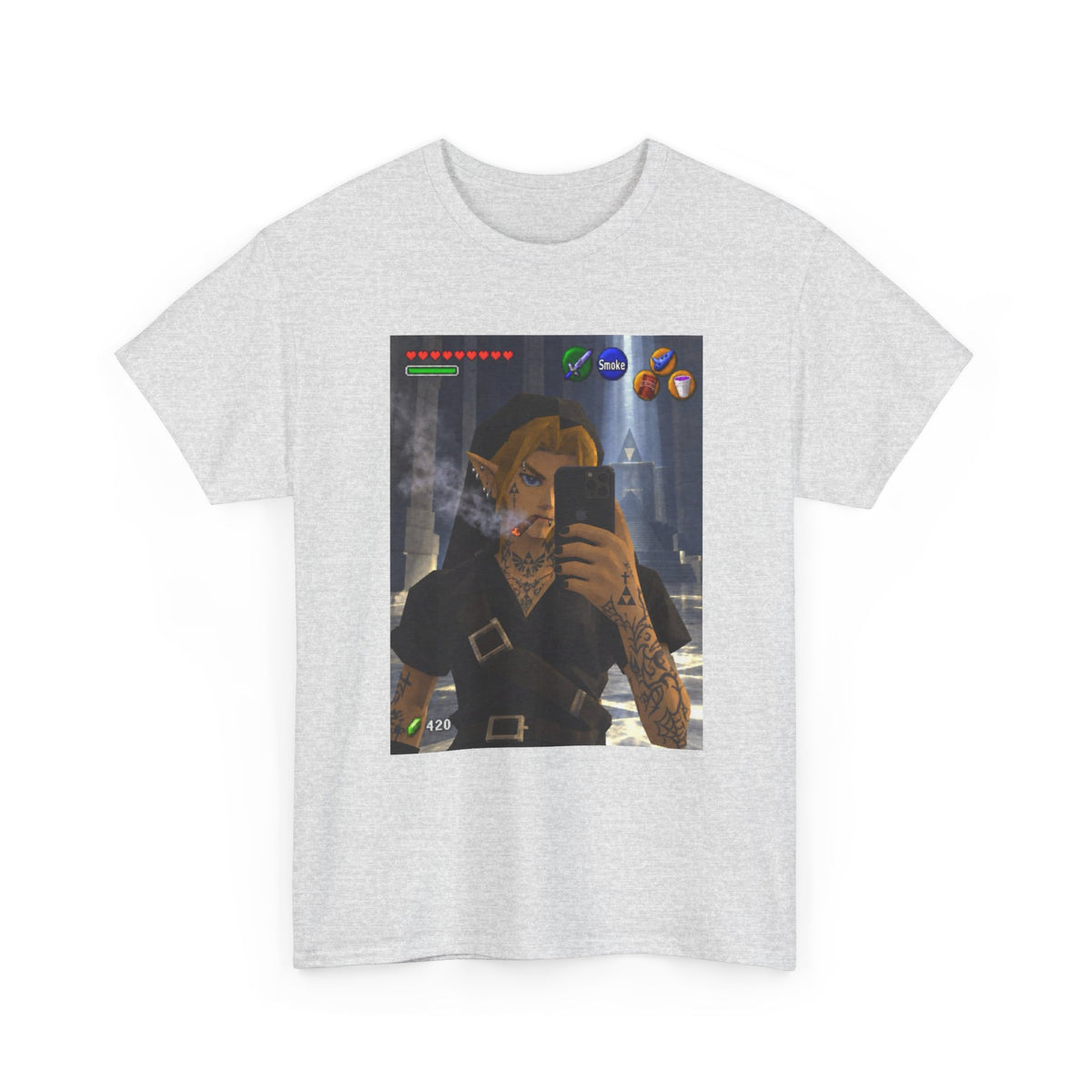 Edgy Link Smoking Selfie Tee