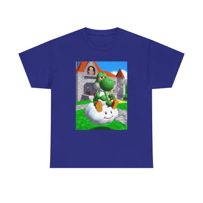 Yoshi Chilling On Cloud At Princess Peach's Castle
