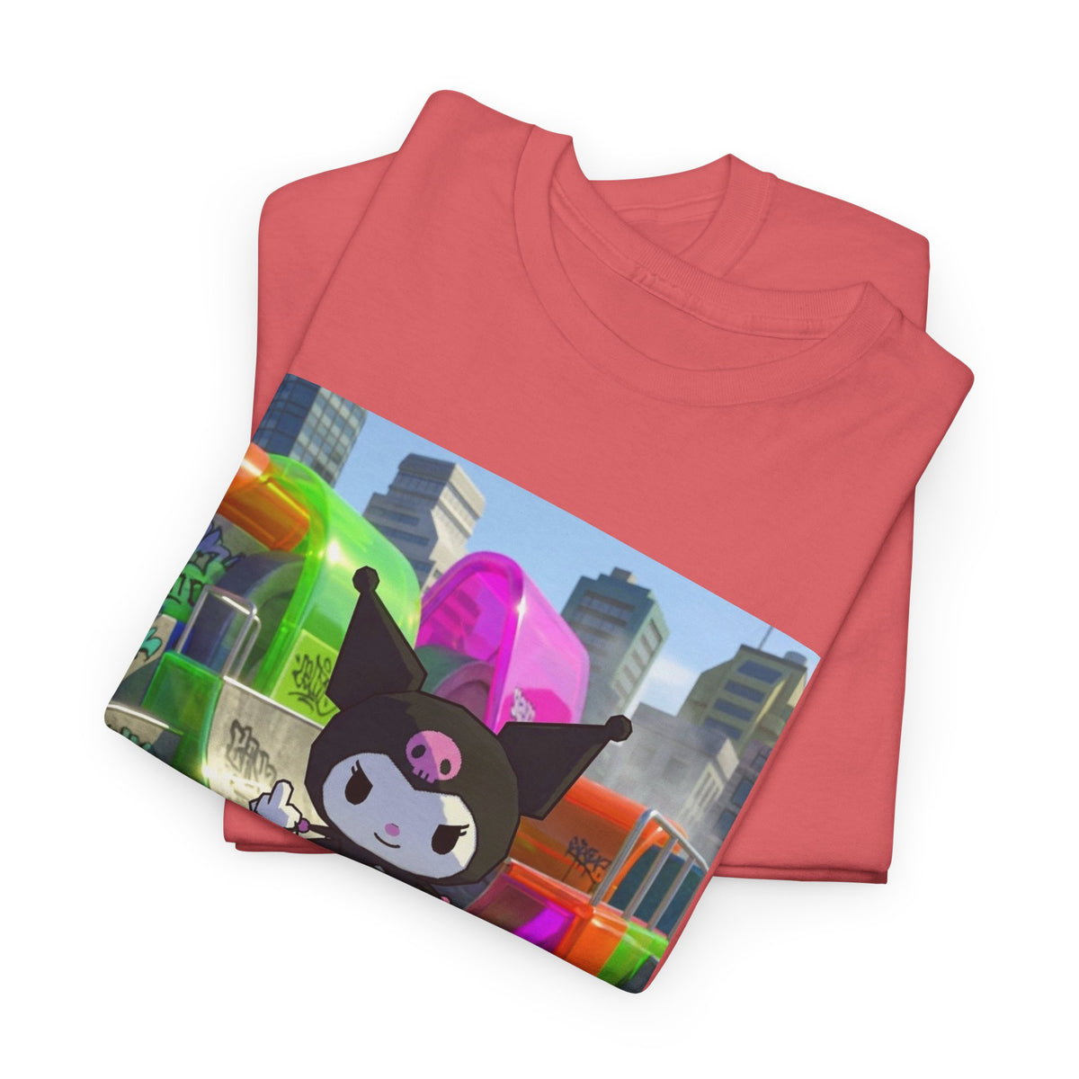 Skater Kuromi Giving The Finger Tee