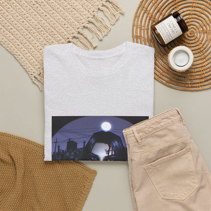 Goth Queen Smoking In Cemetery Moonlight Tee