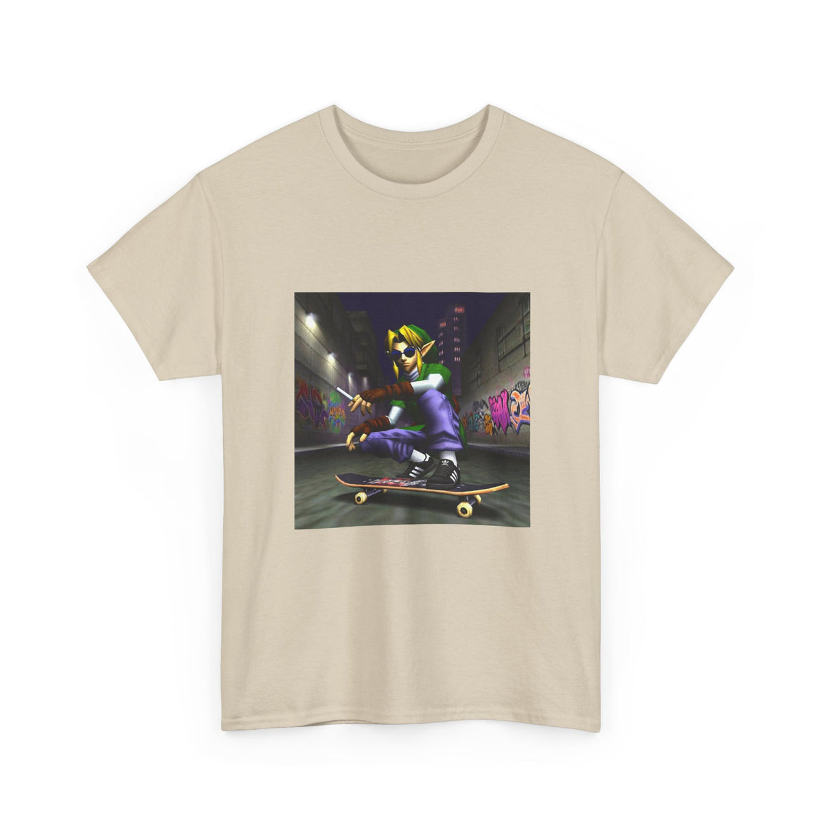 Link Skater Smoking In Alley Tee
