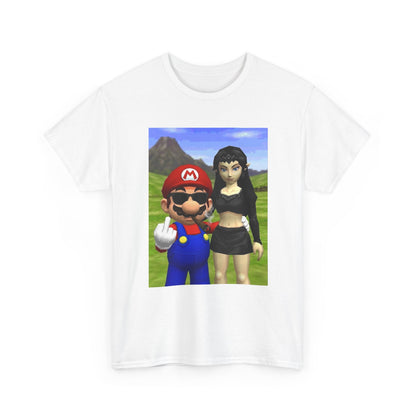 Edgy Mario & Malon Flipping Off Tee