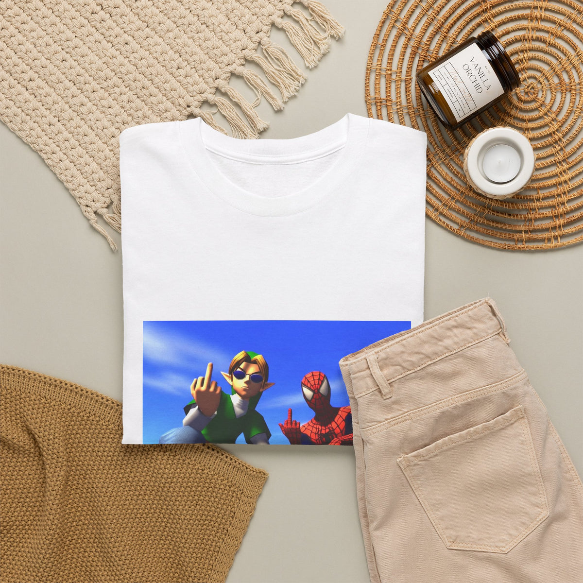 Link And Spider-Man Flipping The Bird