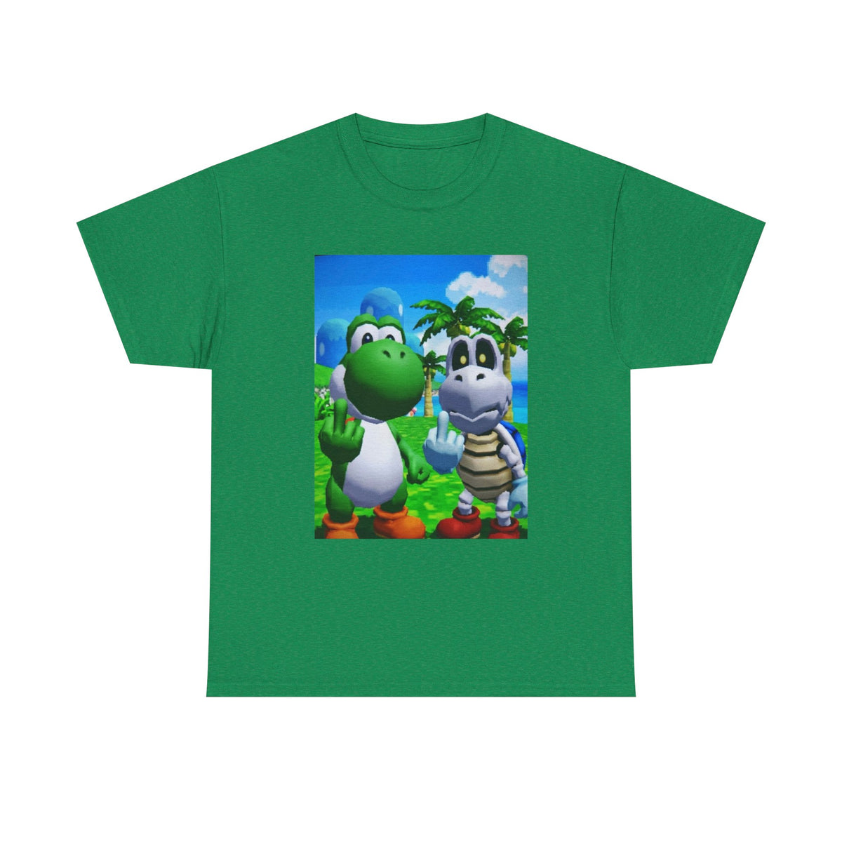 Yoshi And Dry Bones Flipping The Bird Tee