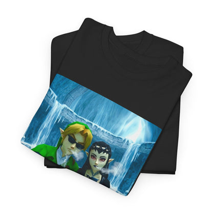 Link And Zora Chilling In Ice Cavern