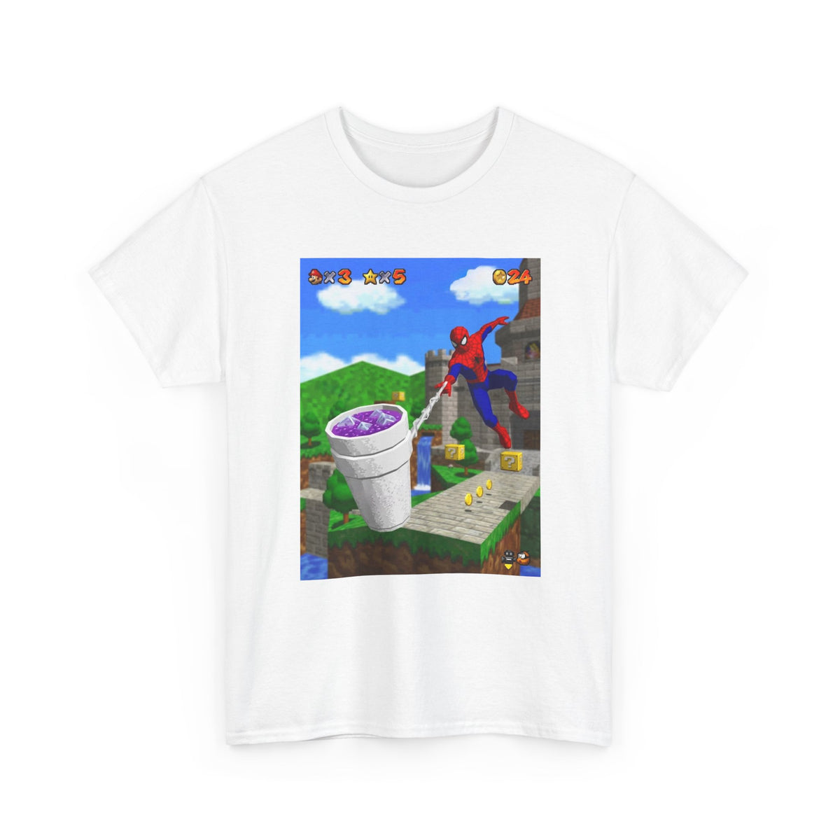 Spidey Swings With Lean In Mario World Tee