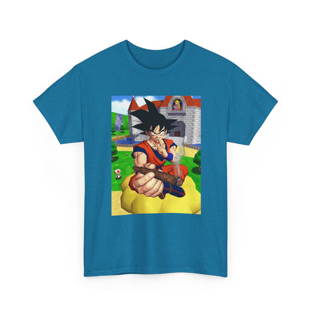 Goku Blazing On Nimbus At Mushroom Kingdom