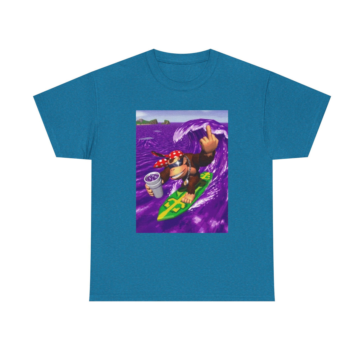 Diddy Kong Surfing Purple Wave Tee