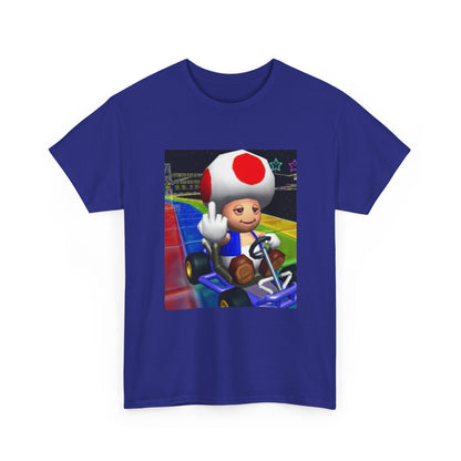 Stoned Toad Driving Kart Flipping Bird