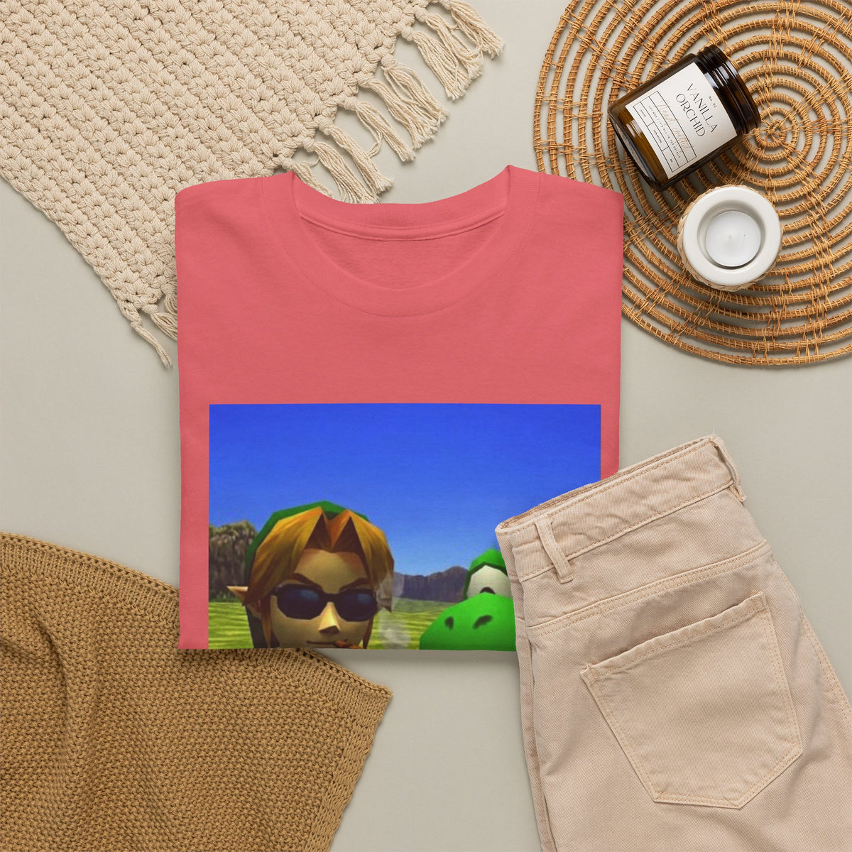 Link And Yoshi Smoking With Attitude Tee