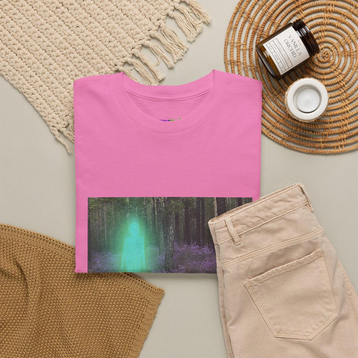 Visitor Exploring Neon Alley Tee