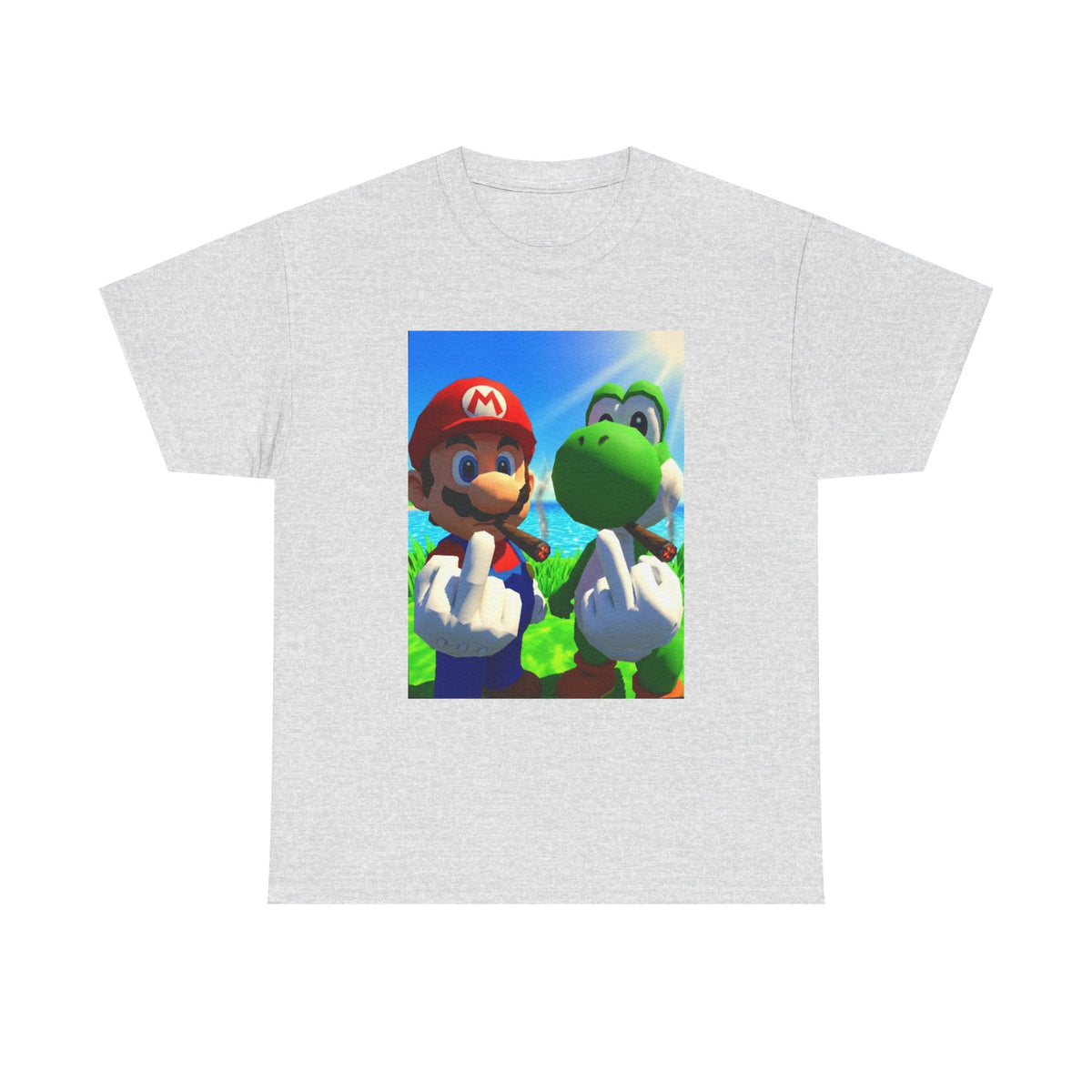 Mario And Yoshi Flipping The Bird