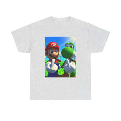 Mario And Yoshi Flipping The Bird