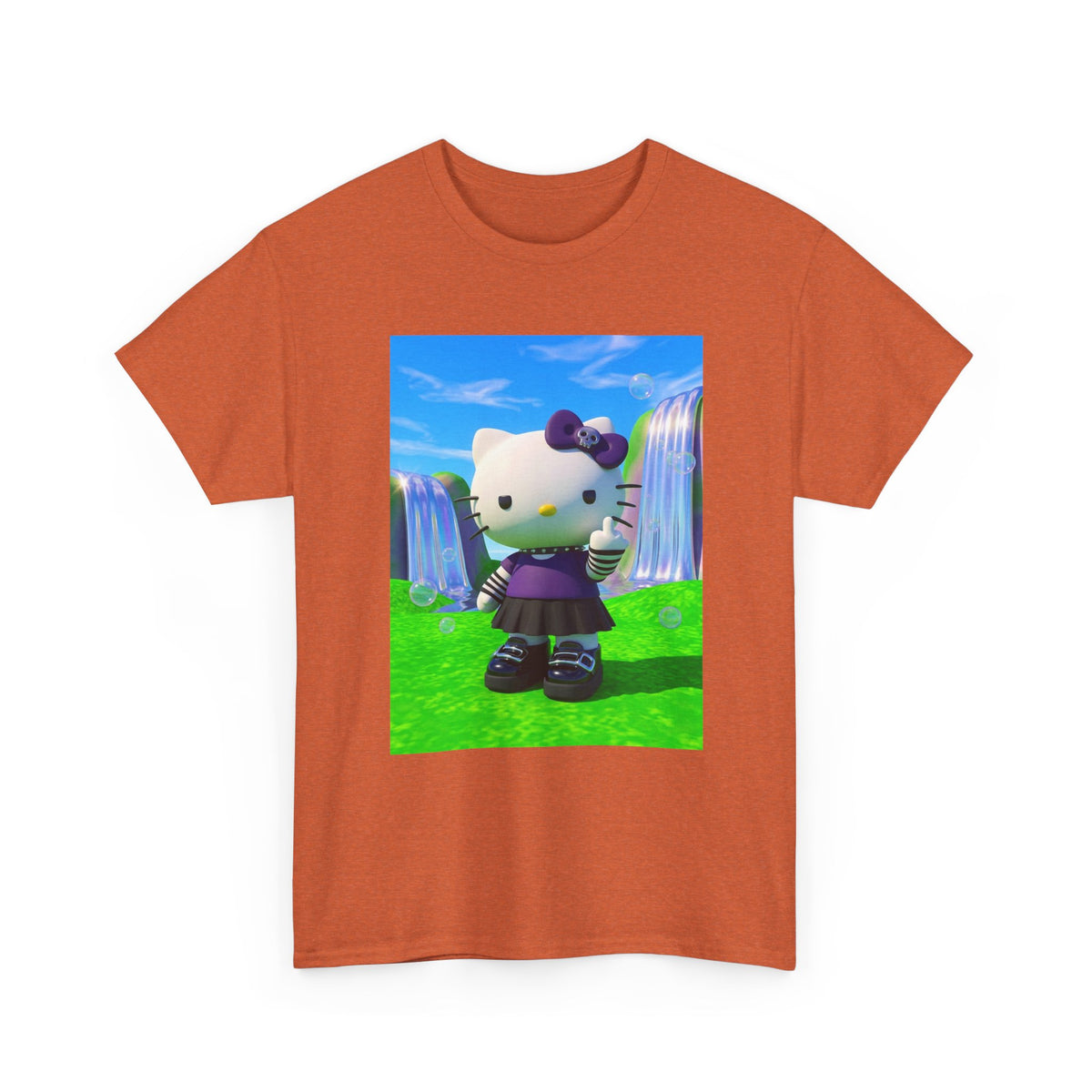 Goth Kitty Flipping Off In Wonderland