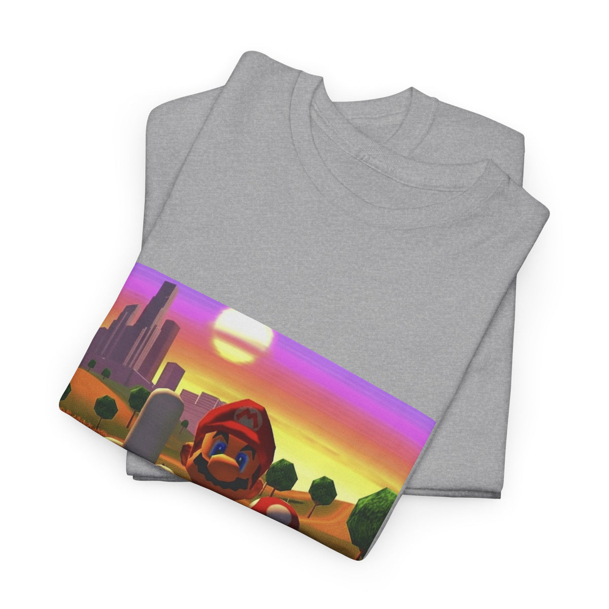 Mario And Mushroom Flipping Off Tee