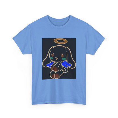 Melancholy Angel Dog Kneeling With Halo Tee